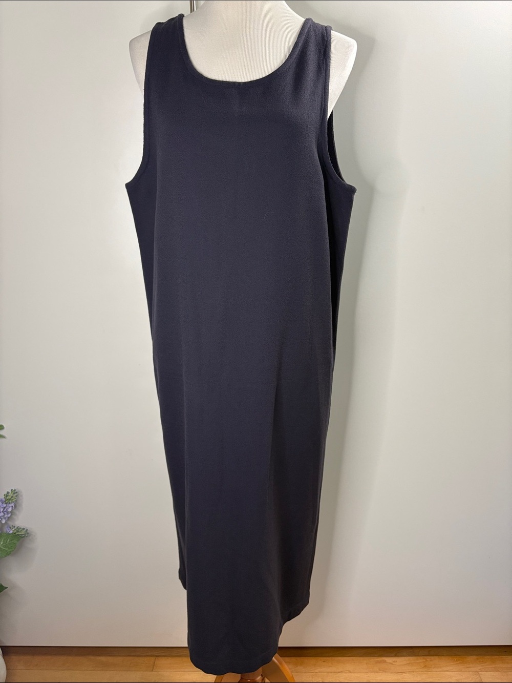 Eileen Fisher Purple Wool Sleeveless Maxi Tank Dress M